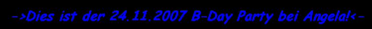 ->Dies ist der 24.11.2007 B-Day Party bei Angela!<-